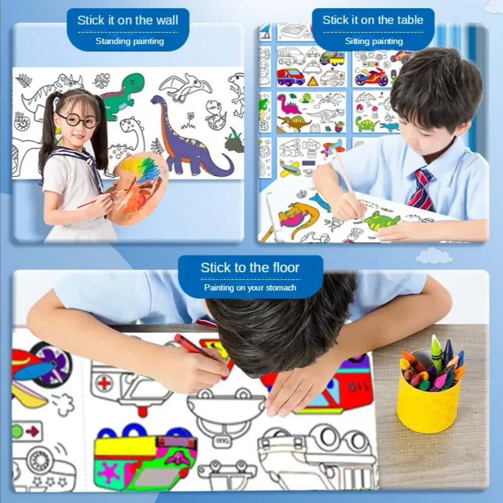 Children's Drawing Roll – 120 Inches of Creative Fun with Easy Tear Design!