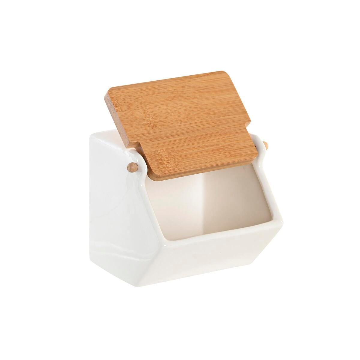 Salt Shaker with Lid DKD Home Decor 12,5 x 14 x 12 cm Natural