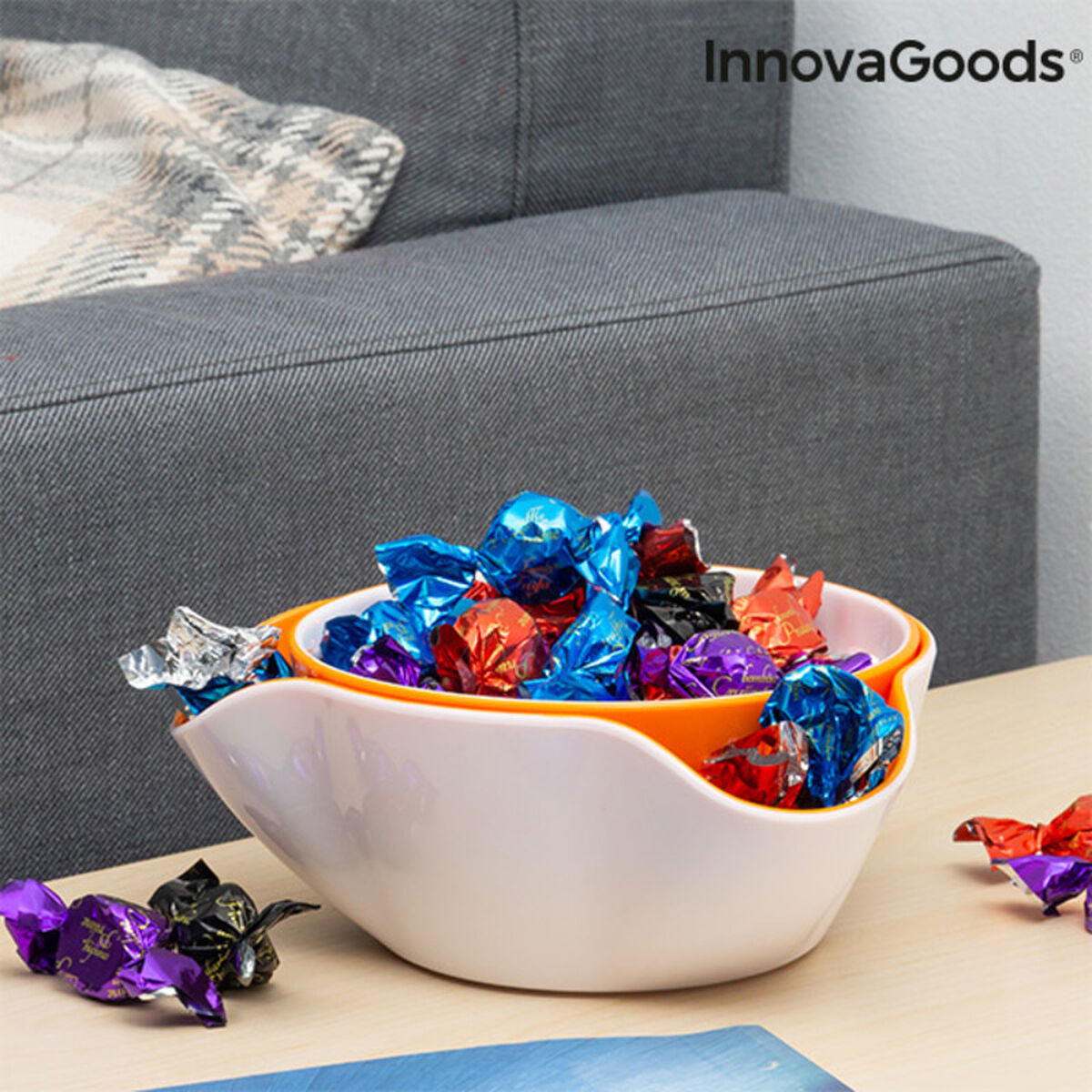 2-in-1 Snack Bowl InnovaGoods 2 Pieces