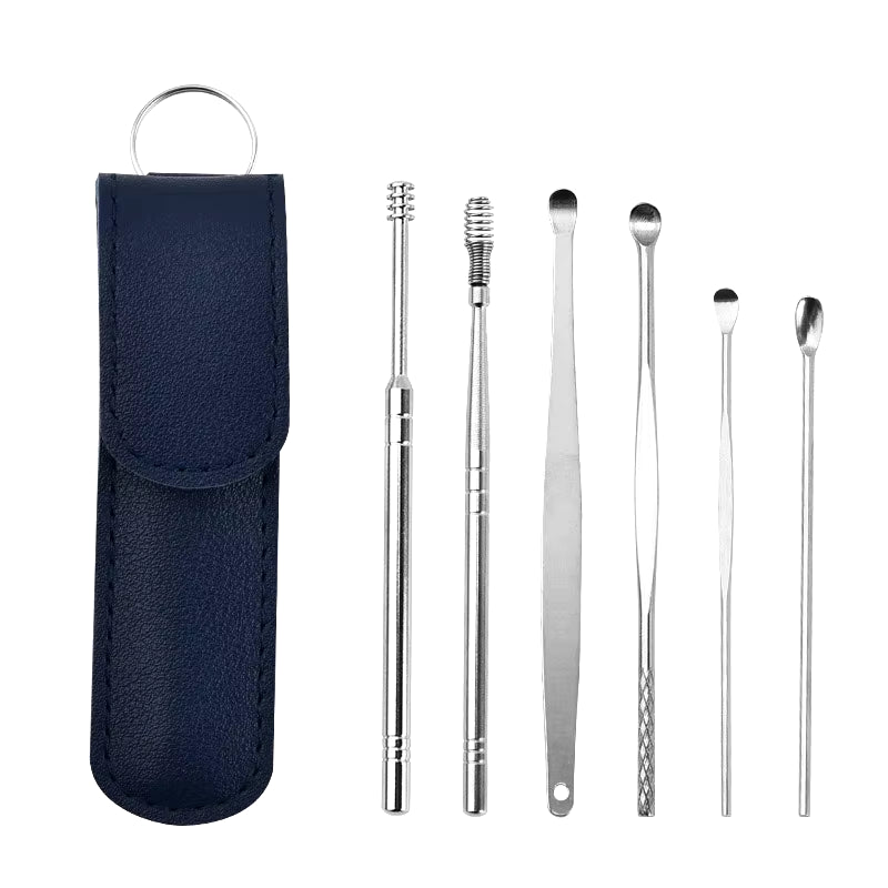 6-Piece Stainless Steel Ear Wax Removal Tool Set – Gentle, Effective, and Portable