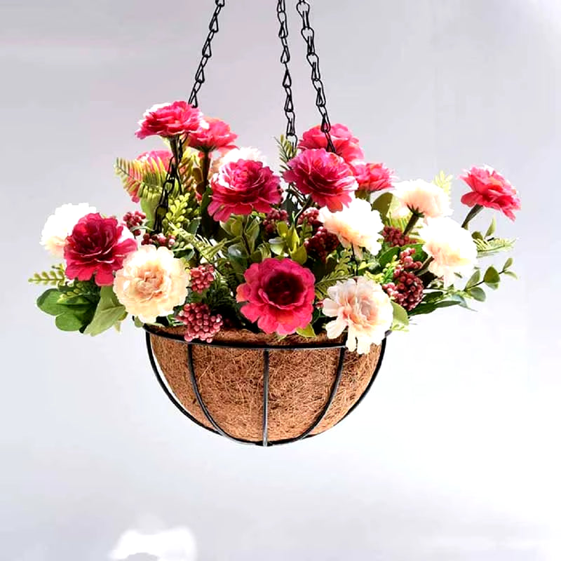 Eco-Friendly Hanging Planter with Coconut Liner